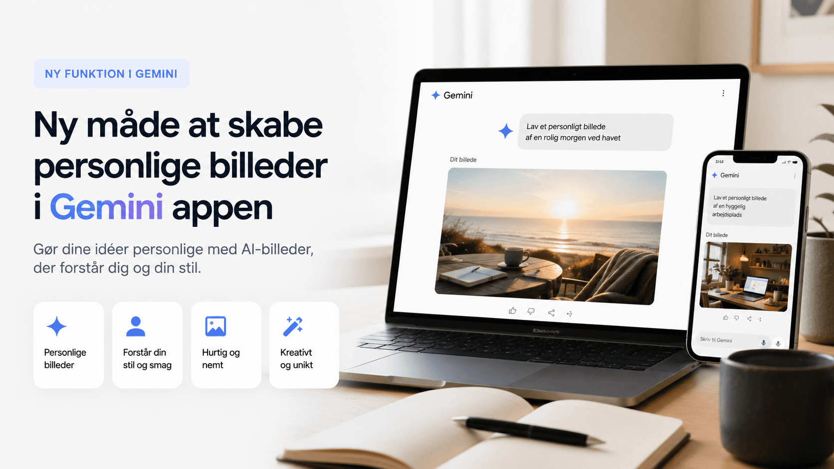 Nye måder at skabe personlige billeder i Gemini-appen